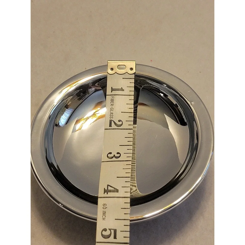 VTG NOS Avon Round Pillar Candle Holder 2001 Collectible Silver Tone w/ Box